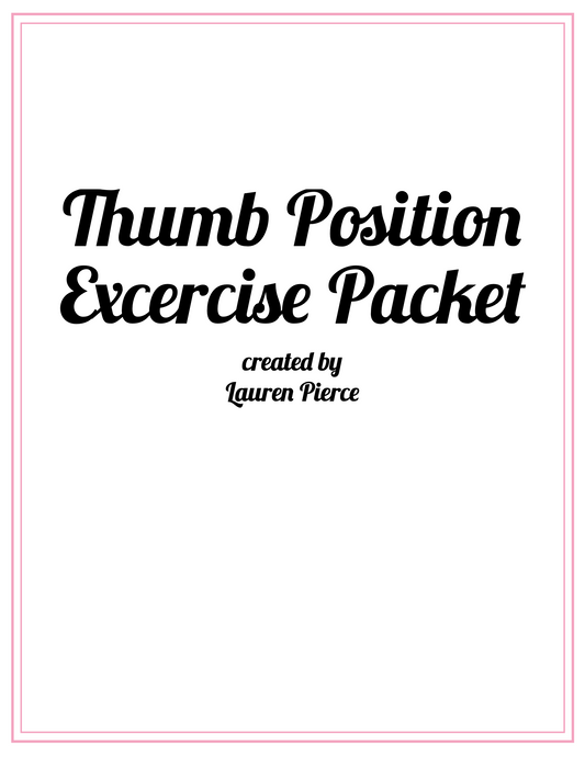 Thumb Position Exercise Packet
